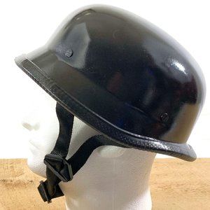 Motorcycle Bike Half Shell Helmet Small Black